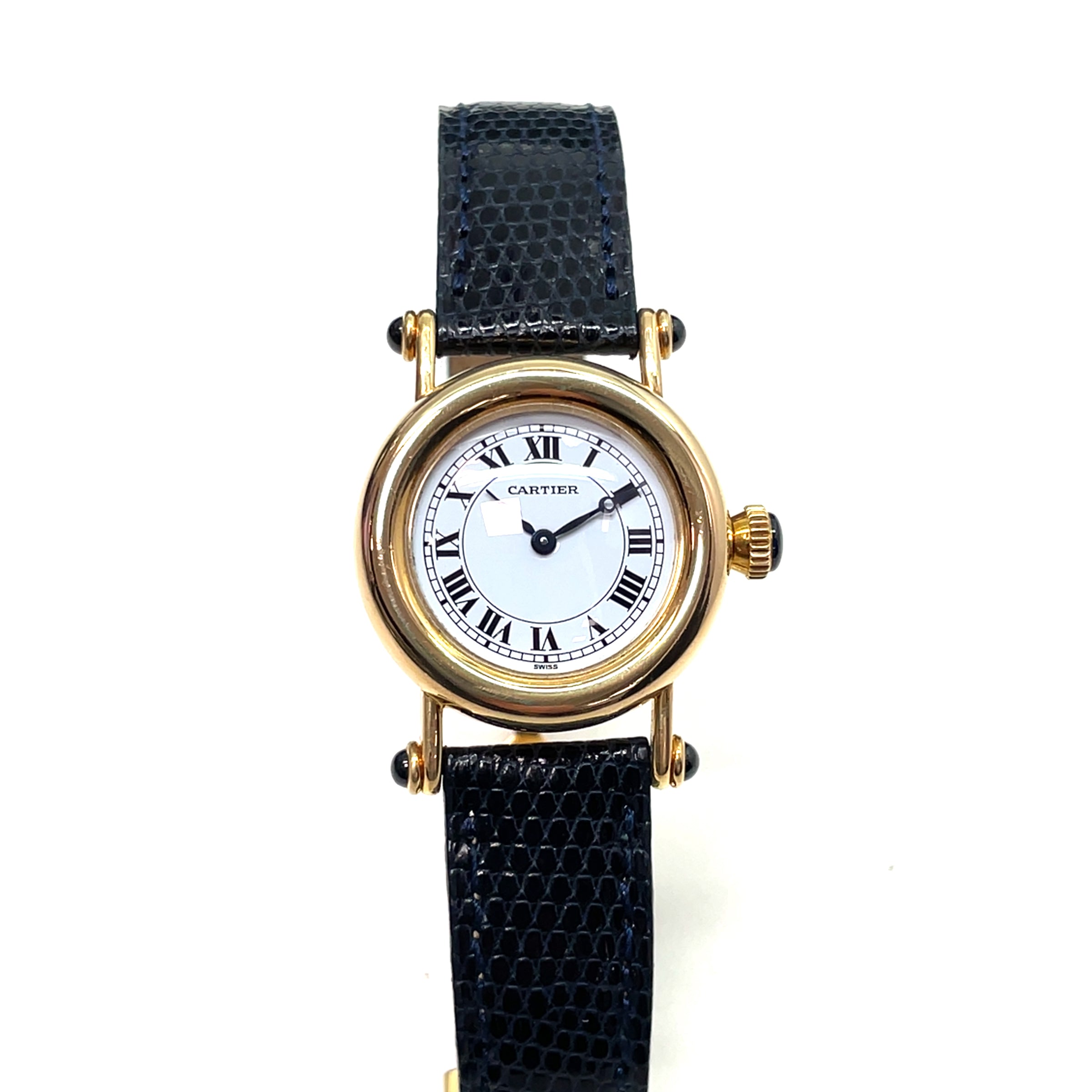 Pre-owned Cartier Diabolo 27mm 18K Yellow Gold Watch 1440 Quartz