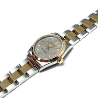 Pre-owned Rolex Oyster Perpetual 67483 Grey Dial Oyster Bracelet Two-tone 18K 31mm 1995