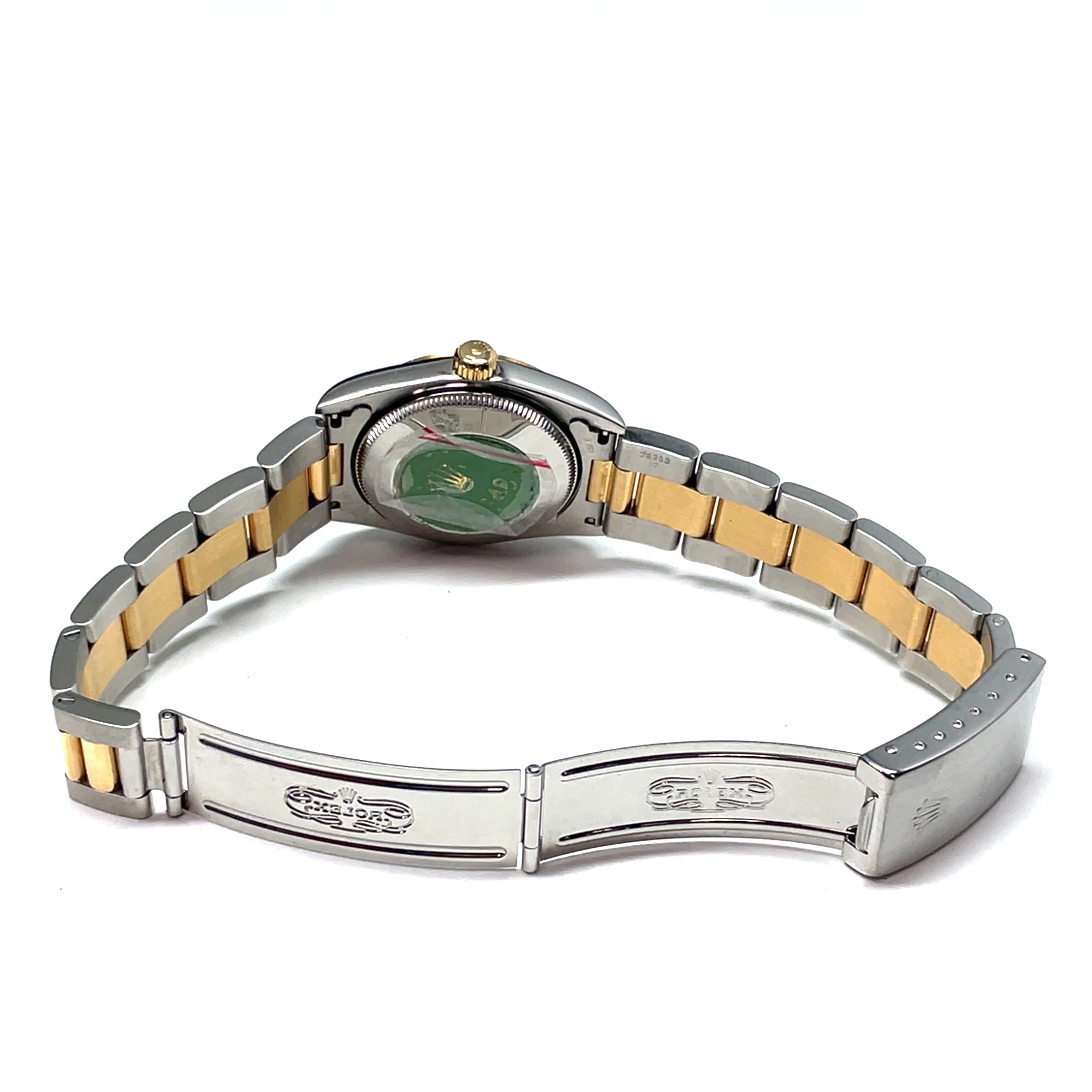 Pre-owned Rolex Oyster Perpetual 67483 Grey Dial Oyster Bracelet Two-tone 18K 31mm 1995
