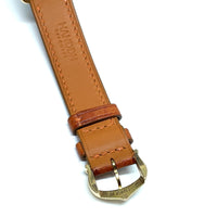 Pre-owned Cartier Ladies 18K Yellow Gold Tank Watch Brown Leather 21mm - NAGI