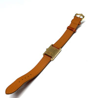 Pre-owned Cartier Ladies 18K Yellow Gold Tank Watch Brown Leather 21mm - NAGI