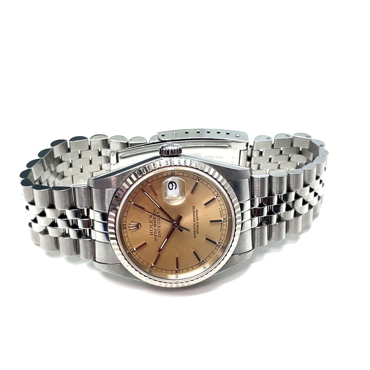Pre-owned Rolex Datejust 16234 Silver Dial (Patina) Jubilee Yr. 1991 36mm