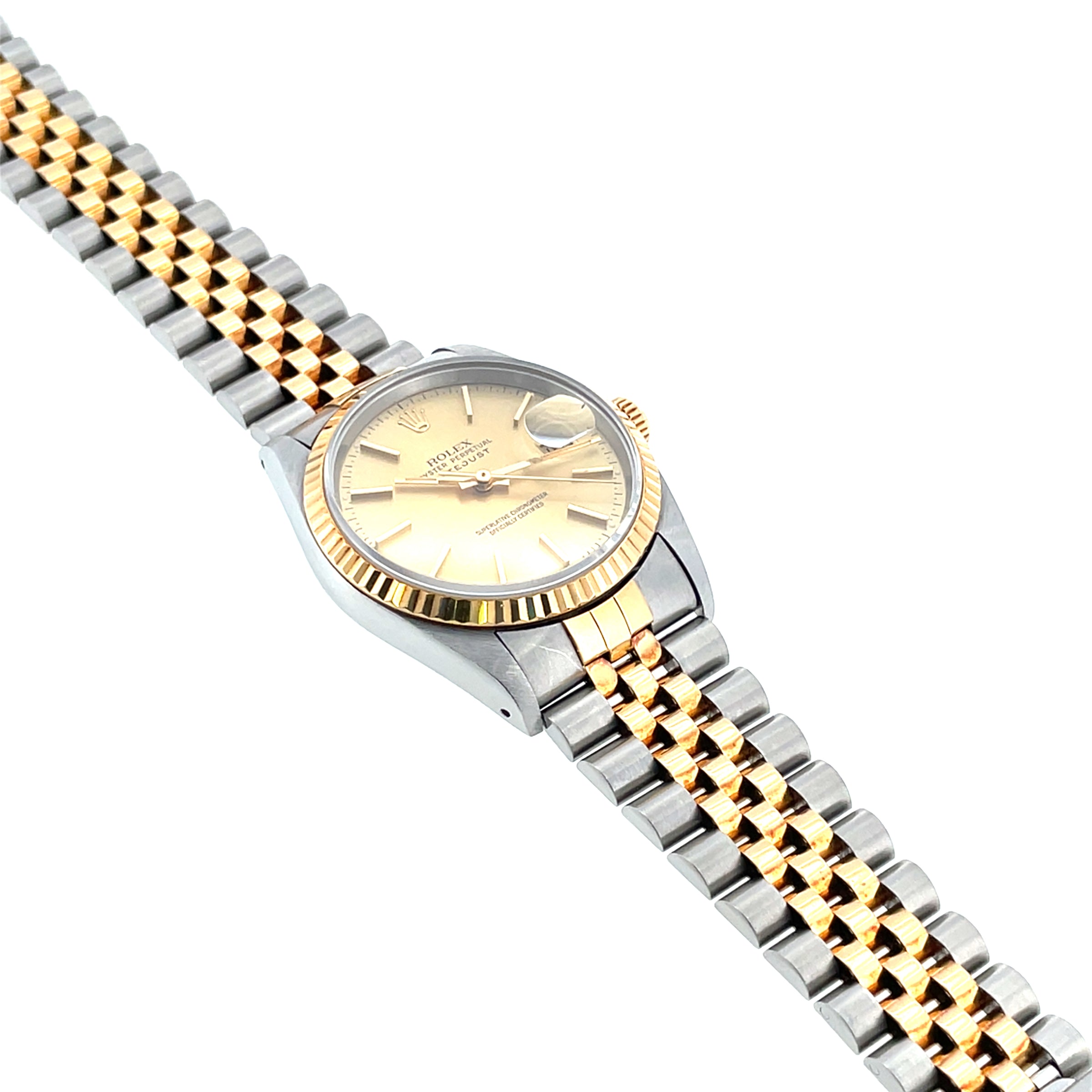 Pre-Owned Rolex Two-Tone Datejust 16233 36mm Champagne Dial Year 1992