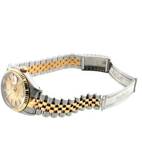 Pre-Owned Rolex Two-Tone Datejust 16233 36mm Champagne Dial Year 1992