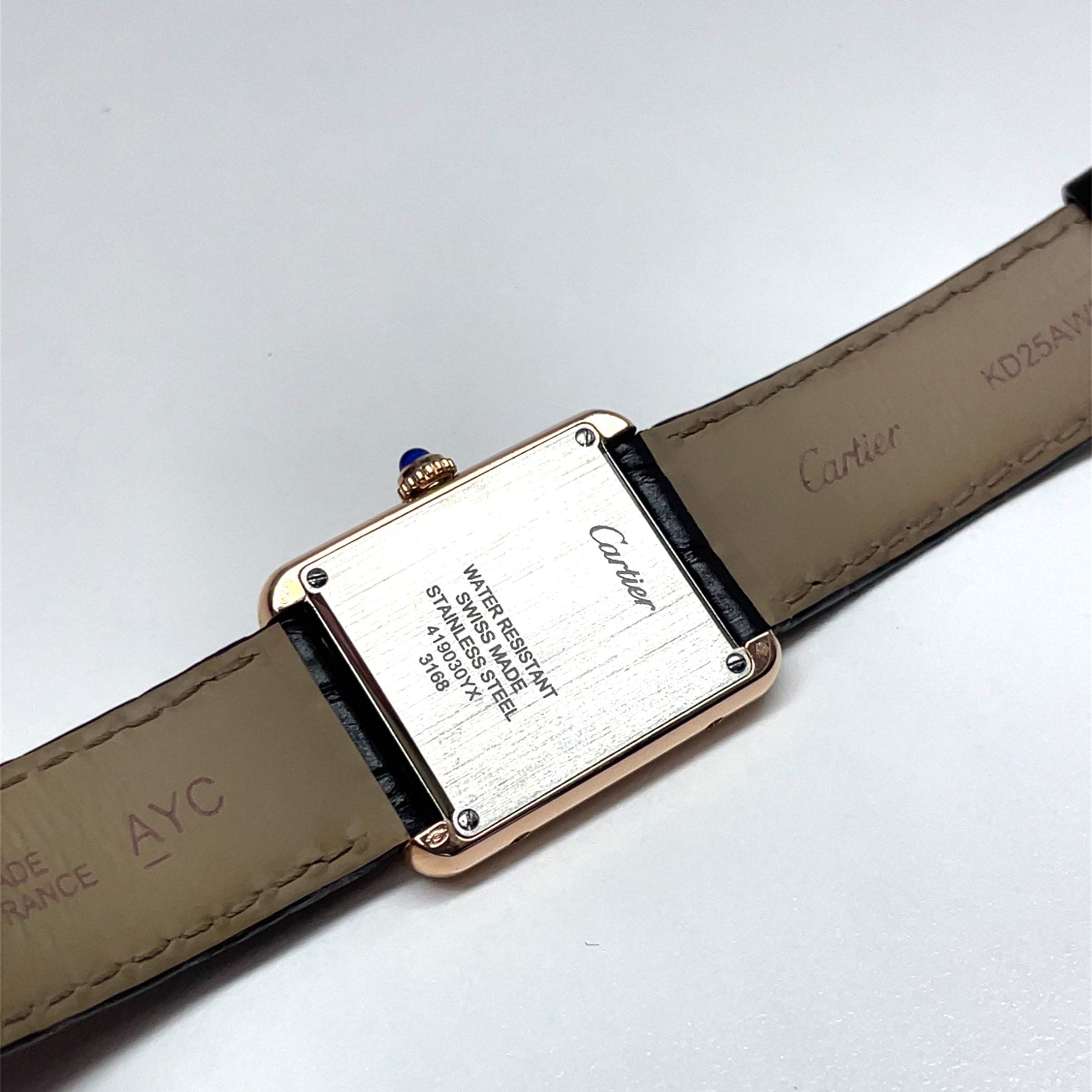 Pre-Owned Cartier Tank Solo 18K Rose Gold W5200024 2018 24mm