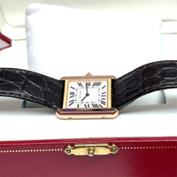 Pre-Owned Cartier Tank Solo 18K Rose Gold W5200024 2018 24mm