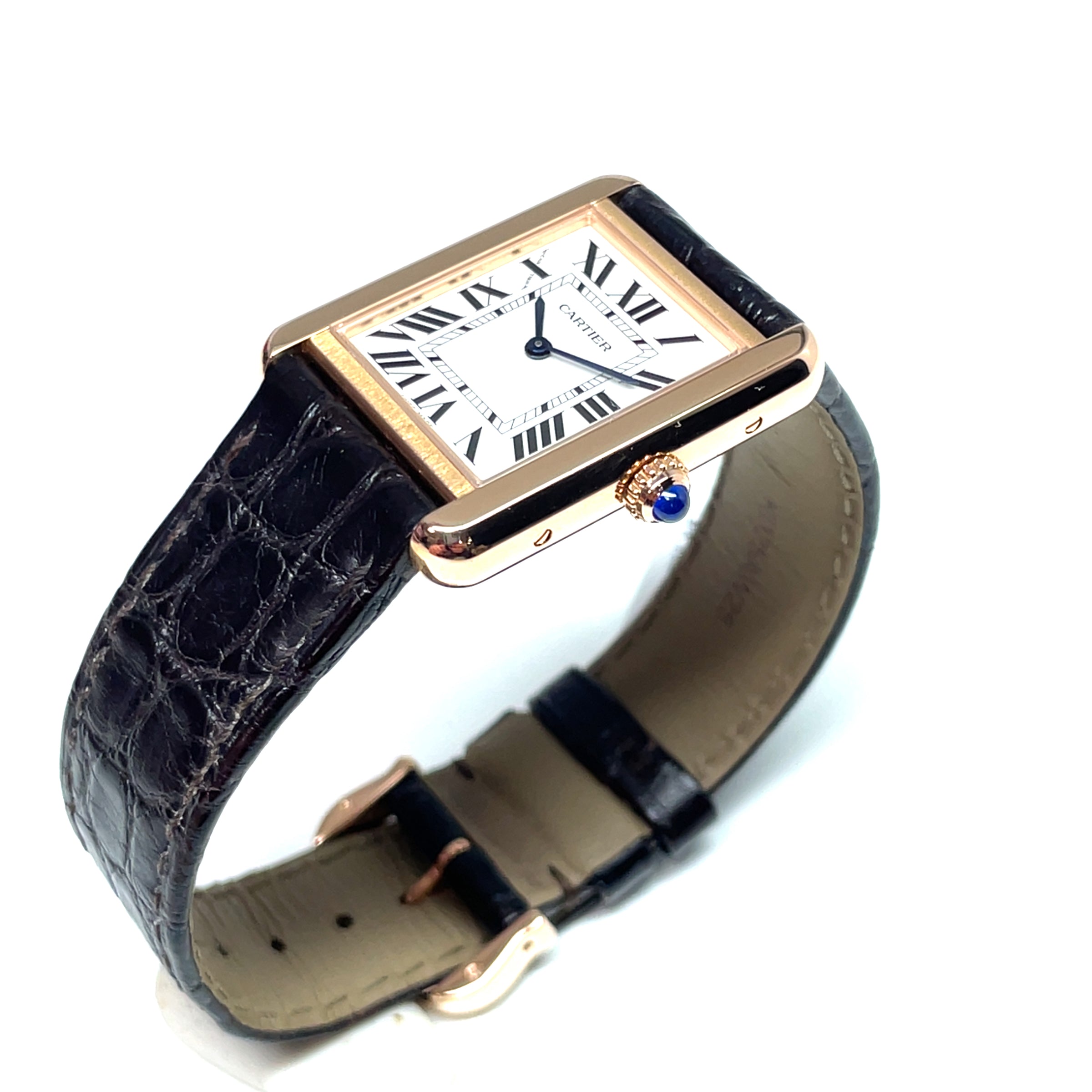 Pre-Owned Cartier Tank Solo 18K Rose Gold W5200024 2018 24mm