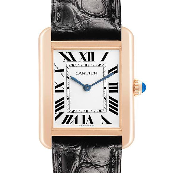 Pre-Owned Cartier Tank Solo 18K Rose Gold W5200024 2018 24mm