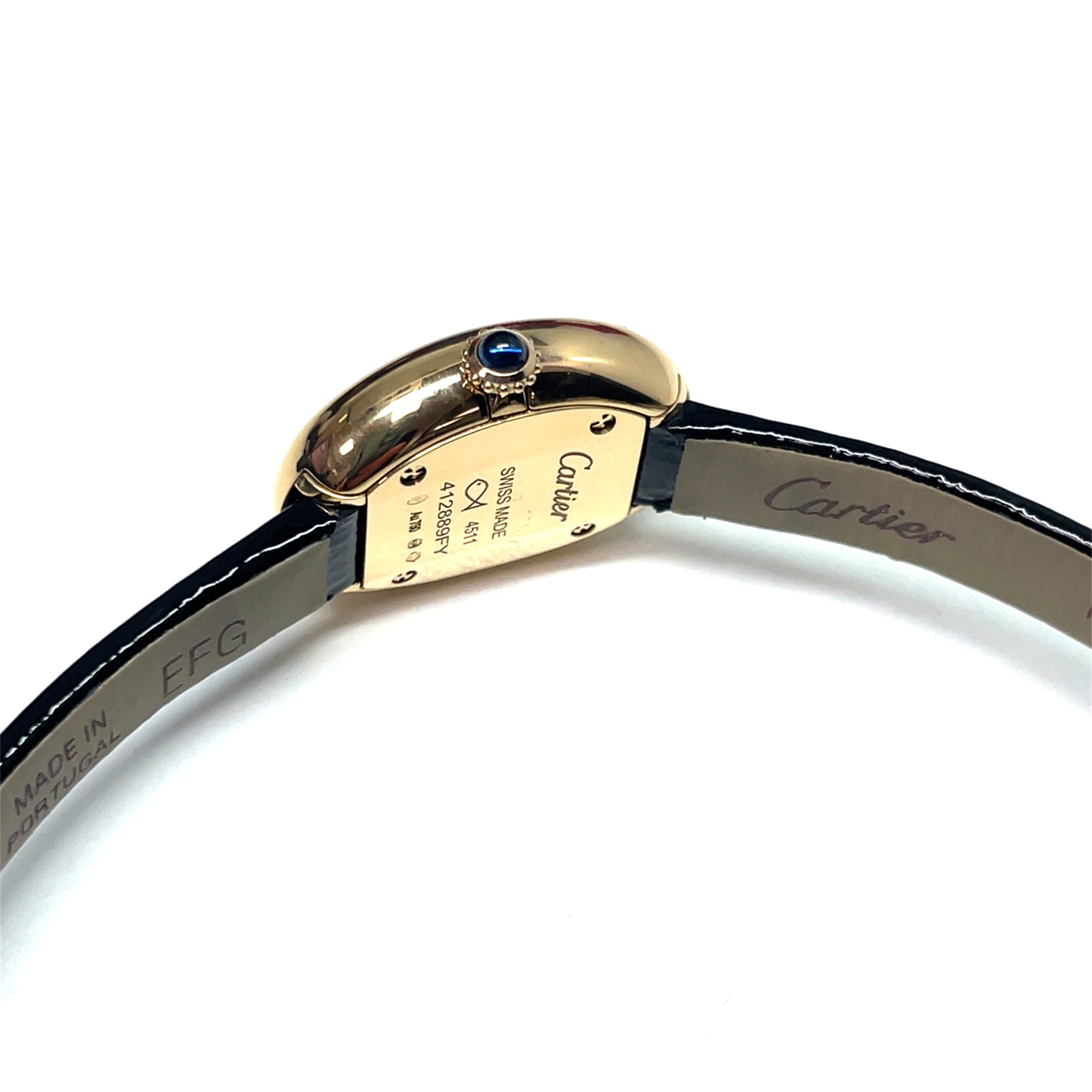 Pre-owned Cartier Baignoire 1920 Mini Watch 18K Yellow Gold WGBA0041