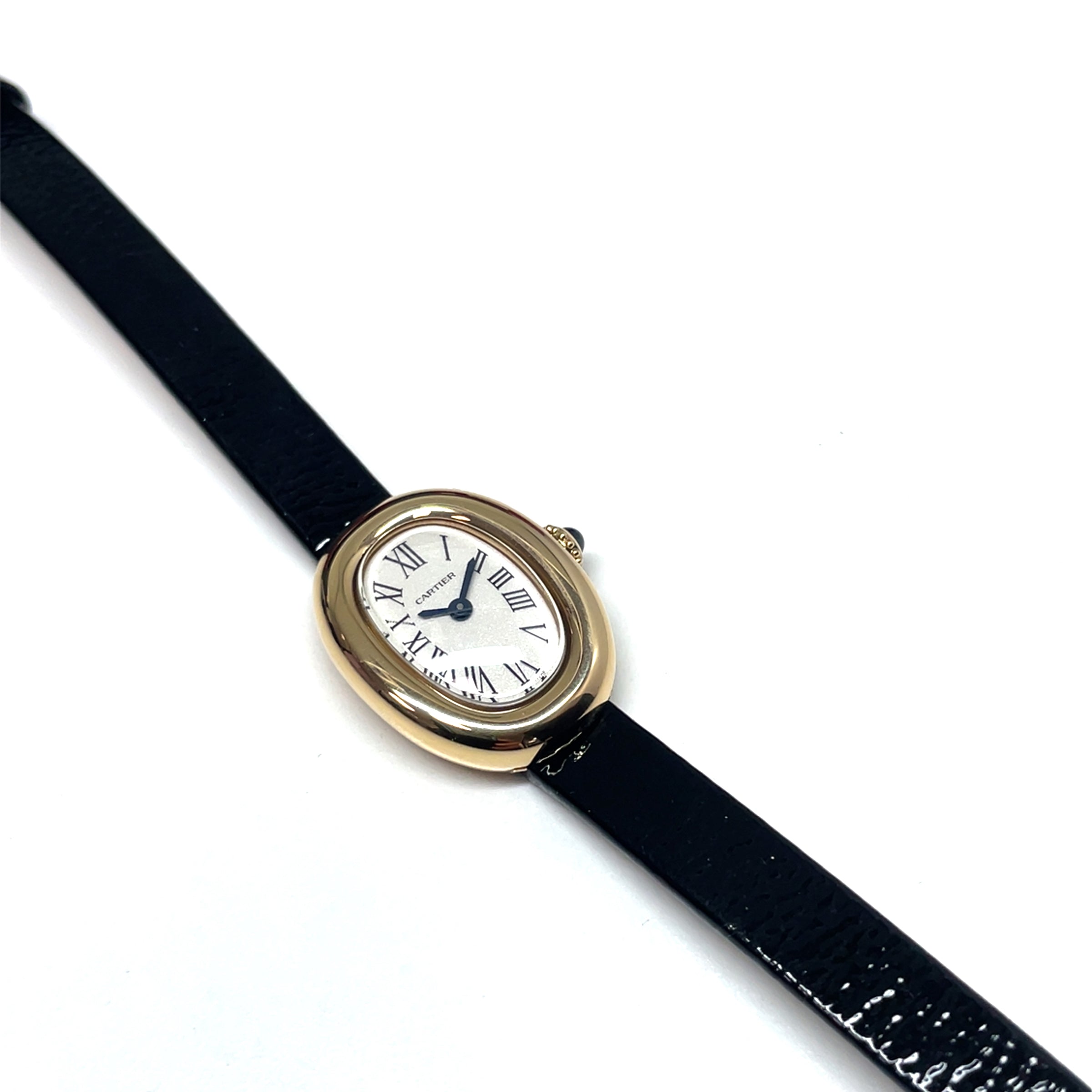 Pre-owned Cartier Baignoire 1920 Mini Watch 18K Yellow Gold WGBA0041