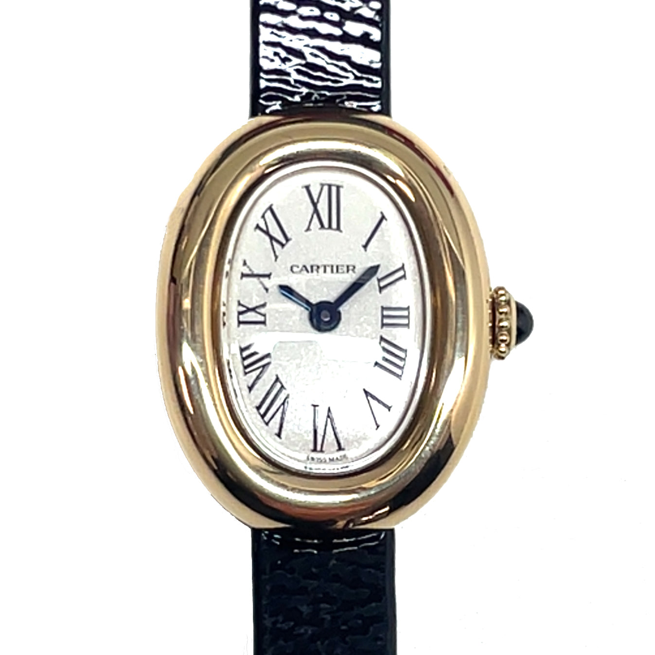 Pre-owned Cartier Baignoire 1920 Mini Watch 18K Yellow Gold WGBA0041