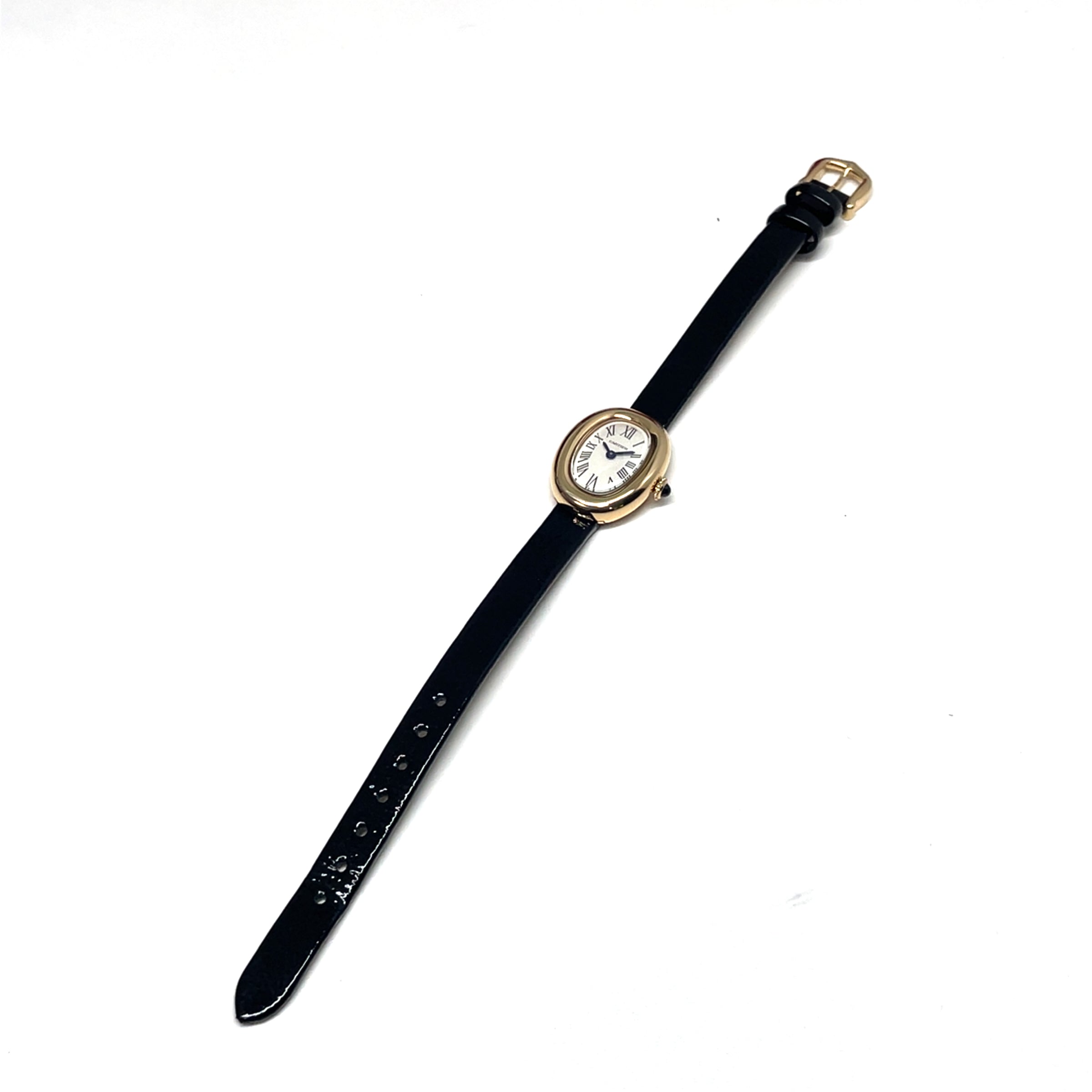 Pre-owned Cartier Baignoire 1920 Mini Watch 18K Yellow Gold WGBA0041