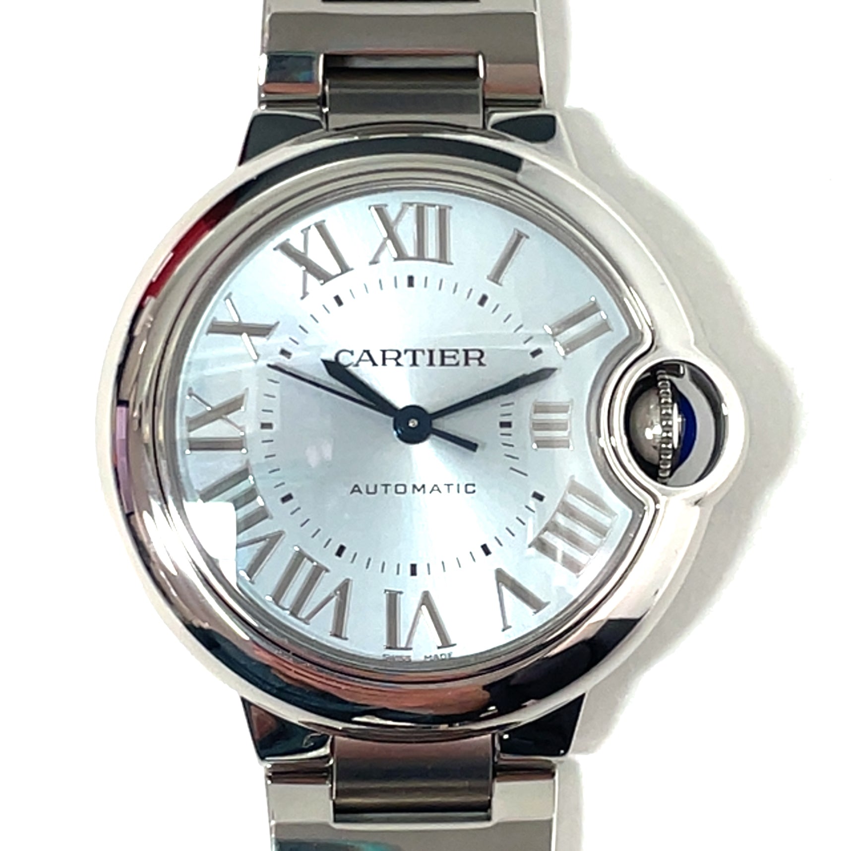 Pre-Owned Ballon Bleu de Cartier Blue Dial Watch WSBB0062 Steel 33mm