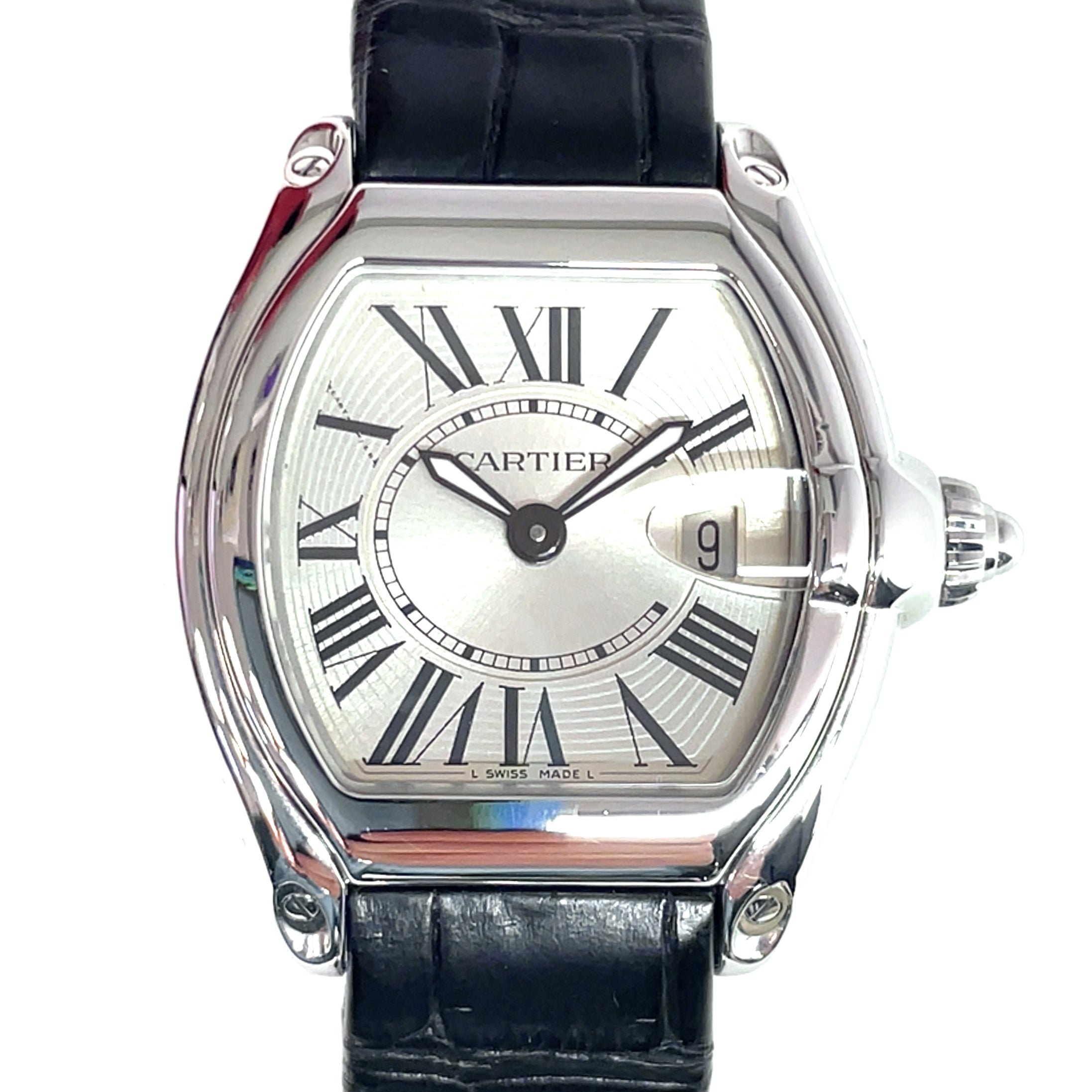 Pre-Owned Cartier Roadster Quartz Stainless Steel Quartz Women's Watch 31mm W62016V3