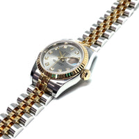 Pre-Owned Rolex Datejust Lady Grey Diamond Dial 26mm Watch 179173 2017 - NAGI