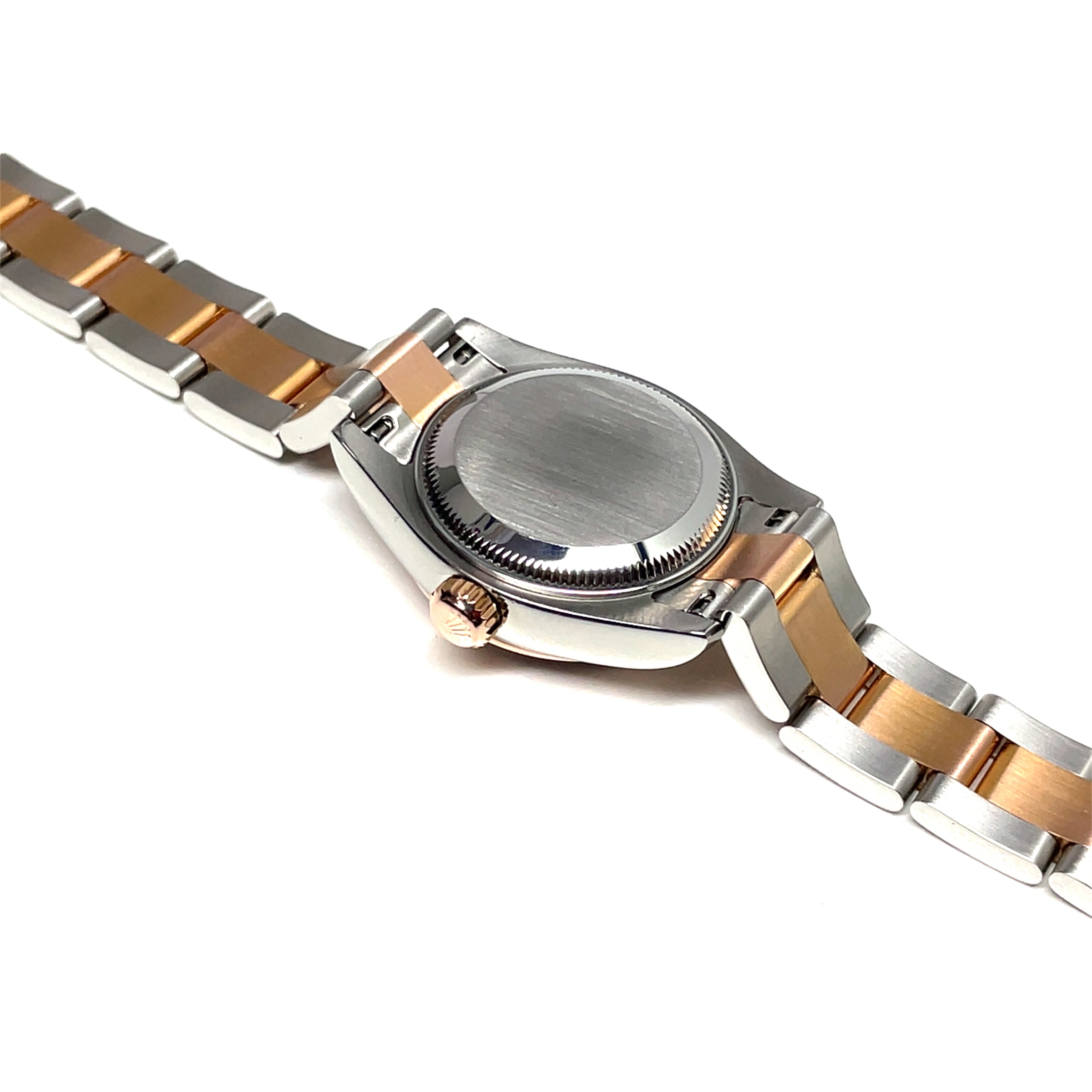Pre-Owned Rolex 26mm Datejust White Dial Rose Gold Steel Watch 179161
