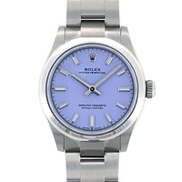 Pre-owned Rolex 31mm Oyster Perpetual Lavender Oystersteel 277200 Watch