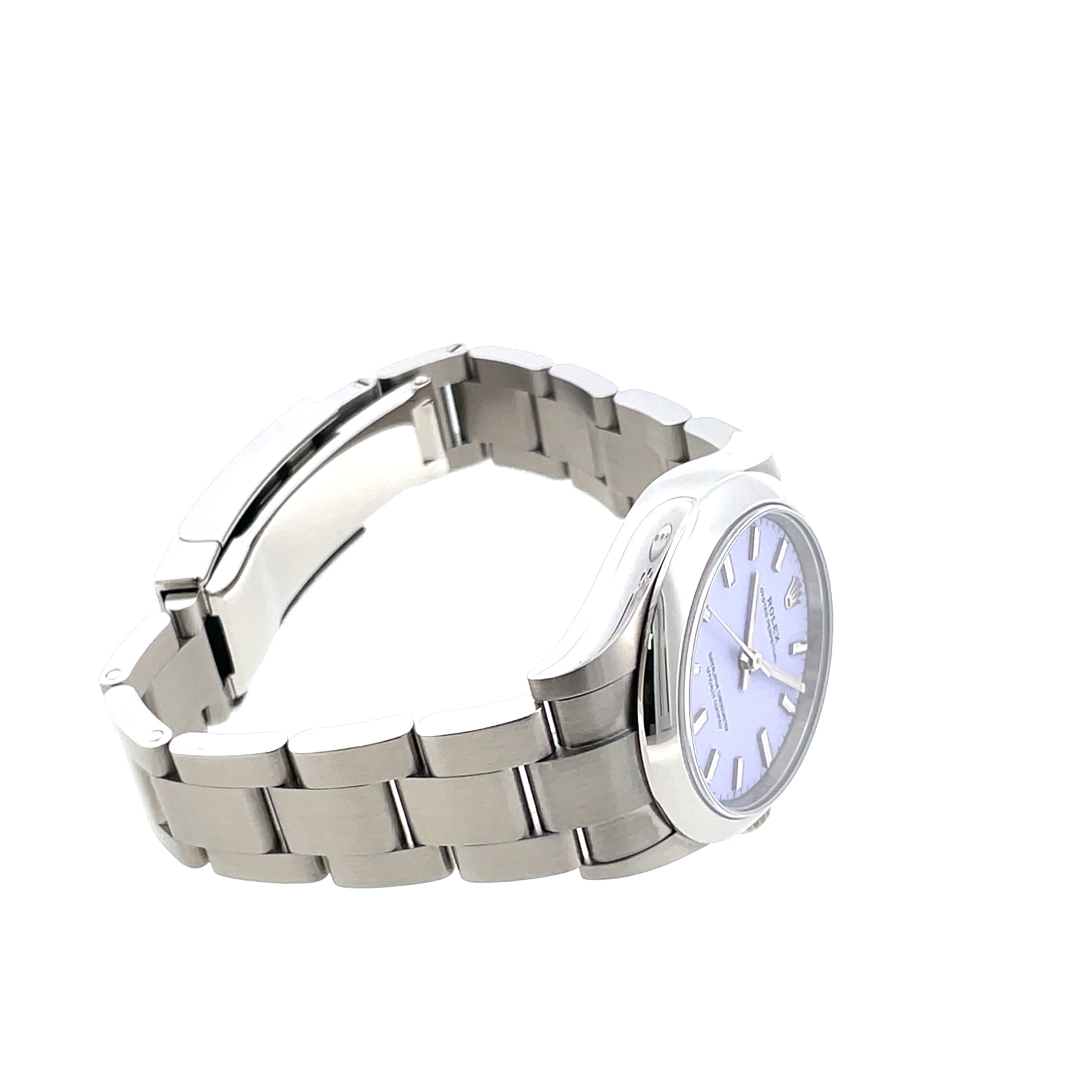 Pre-owned Rolex 31mm Oyster Perpetual Lavender Oystersteel 277200 Watch