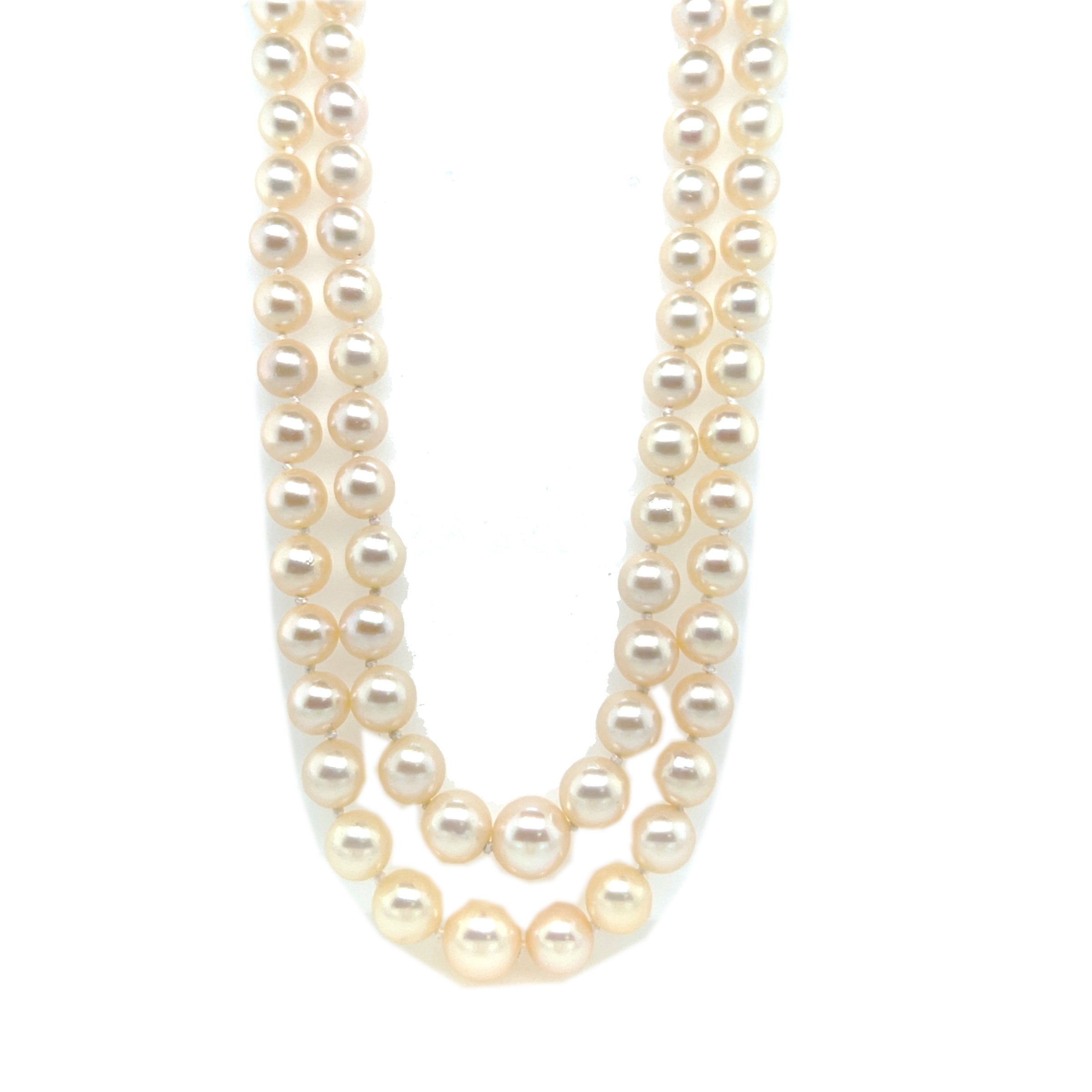 Pre-Owned Double Strand Graduated Pearl Necklace - NAGI