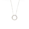 Pre-Owned 14K White Gold Circle of Diamond Necklace