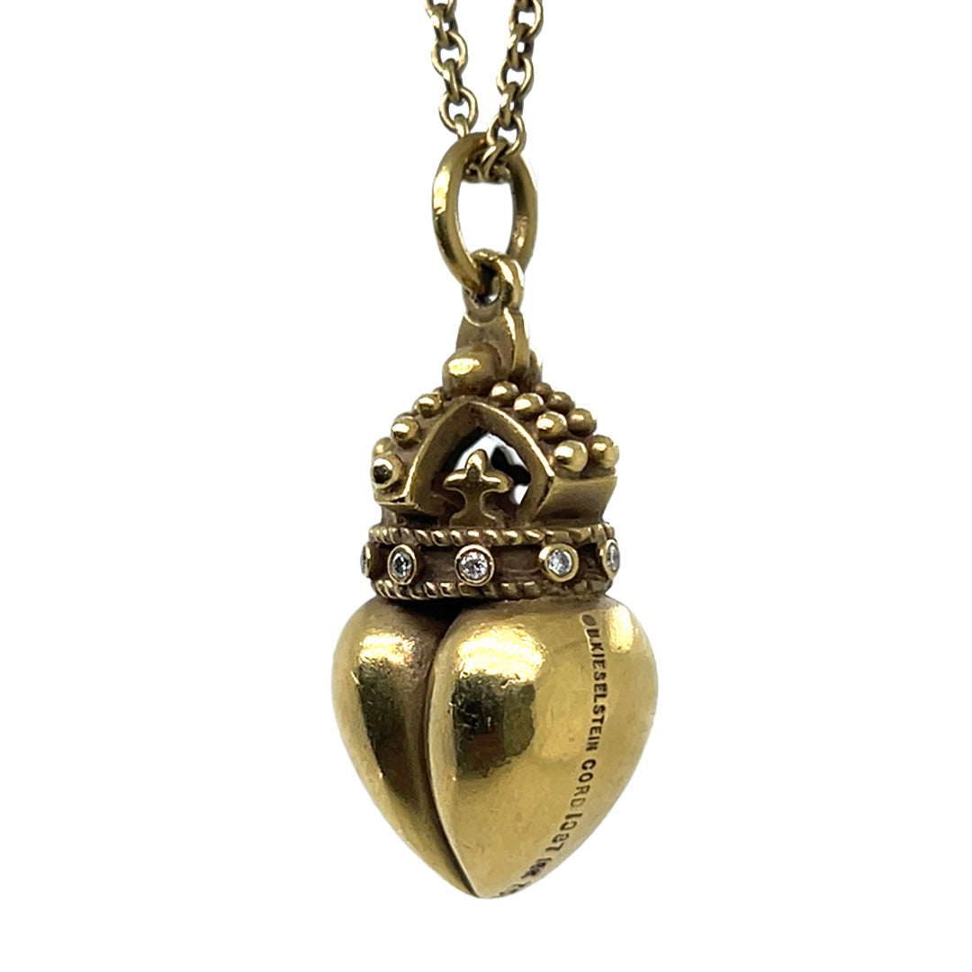 Pre-Owned B. Keiselstein 18K Yellow Gold Heart Necklace