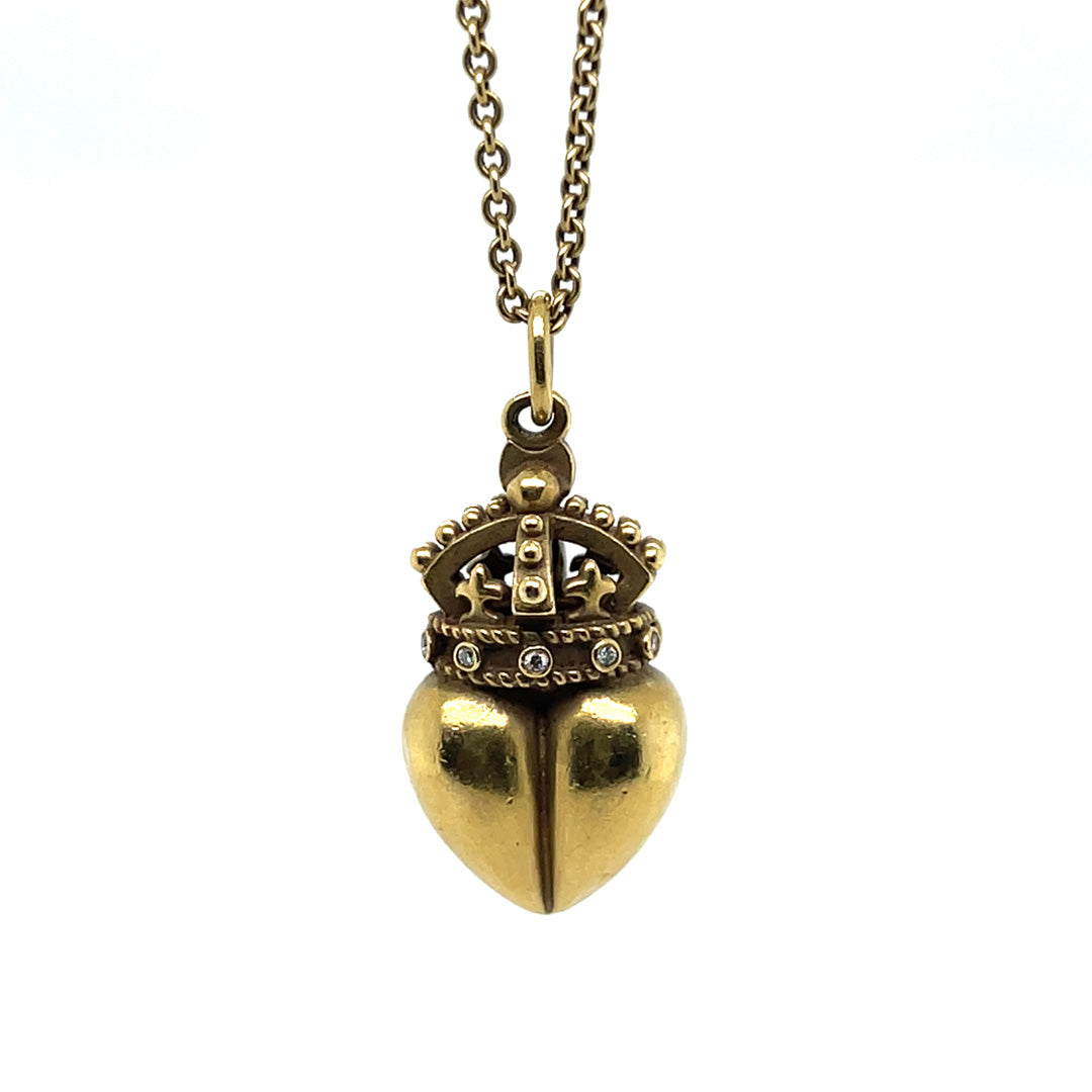 Pre-Owned B. Keiselstein 18K Yellow Gold Heart Necklace