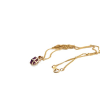 Pre-Owned 14K Yellow Gold Oval Ruby Solitaire Necklace - NAGI