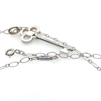 Pre-Owned Tiffany & Co. 18K White Gold Crown in Key Necklace