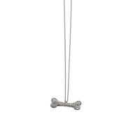 Pre-owned Roberto Coin 18K White Gold Dog Bone Necklace
