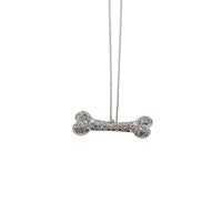 Pre-owned Roberto Coin 18K White Gold Dog Bone Necklace