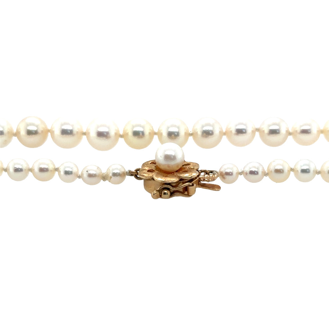 Pre-Owned 14K Yellow Gold Cultured Pearl Necklace - NAGI