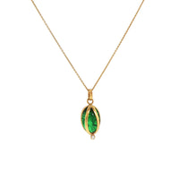 Pre-Owned Lika Behar 22K Yellow Gold Caged Emerald Necklace