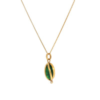 Pre-Owned Lika Behar 22K Yellow Gold Caged Emerald Necklace