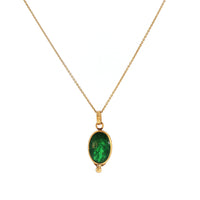 Pre-Owned Lika Behar 22K Yellow Gold Caged Emerald Necklace