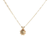 Pre-Owned 14K Yellow Gold Flower Diamond Necklace