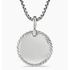 Pre-owned David Yurman Elements Disc Pendant with Pave Diamonds 24mm