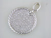 Pre-owned David Yurman Elements Disc Pendant with Pave Diamonds 24mm