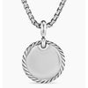 Pre-owned David Yurman Elements Disc Pendant with Pave Diamonds 21mm