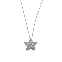 Pre-Owned 18K White Gold Diamond Star Necklace