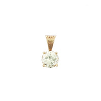 Pre-Owned 14K Yellow Gold 1.90 Carat Solitaire Diamond Pendant