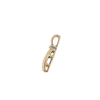 Pre-Owned 14K Yellow Gold Invisible Set Princess Cut Diamond Pendant