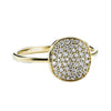 Pre-Owned Ippolita Small Stardust Pave Diamond Curved Disc Ring