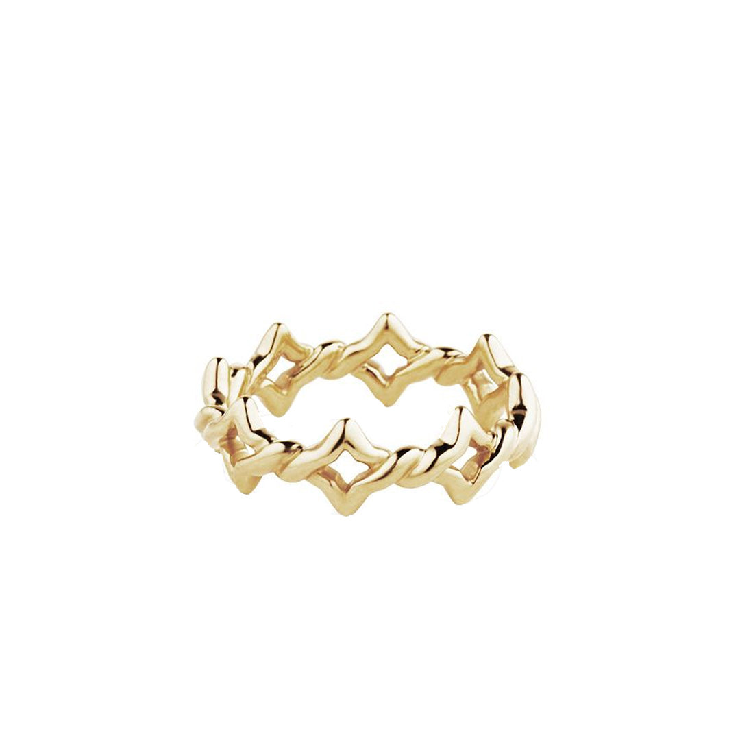 Pre-Owned David Yurman 18K Yellow Gold Venetian Quatrefoil Ring