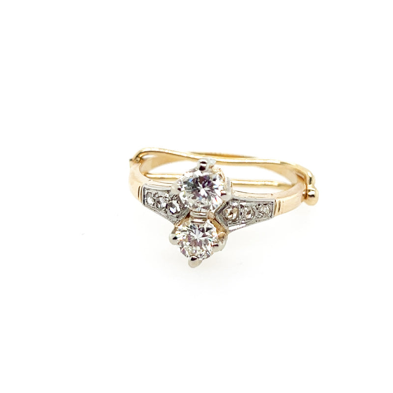 Pre-Owned 14K Yellow Gold 2-Stone Ring