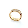 Pre-Owned Cartier Maillon Panthère 18K Yellow Gold Eternity Pave Triple Row Ring Band