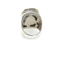 Pre-Owned David Yurman Noblesse Elongated Blue Topaz Ring 18K & Sterling Silver - NAGI