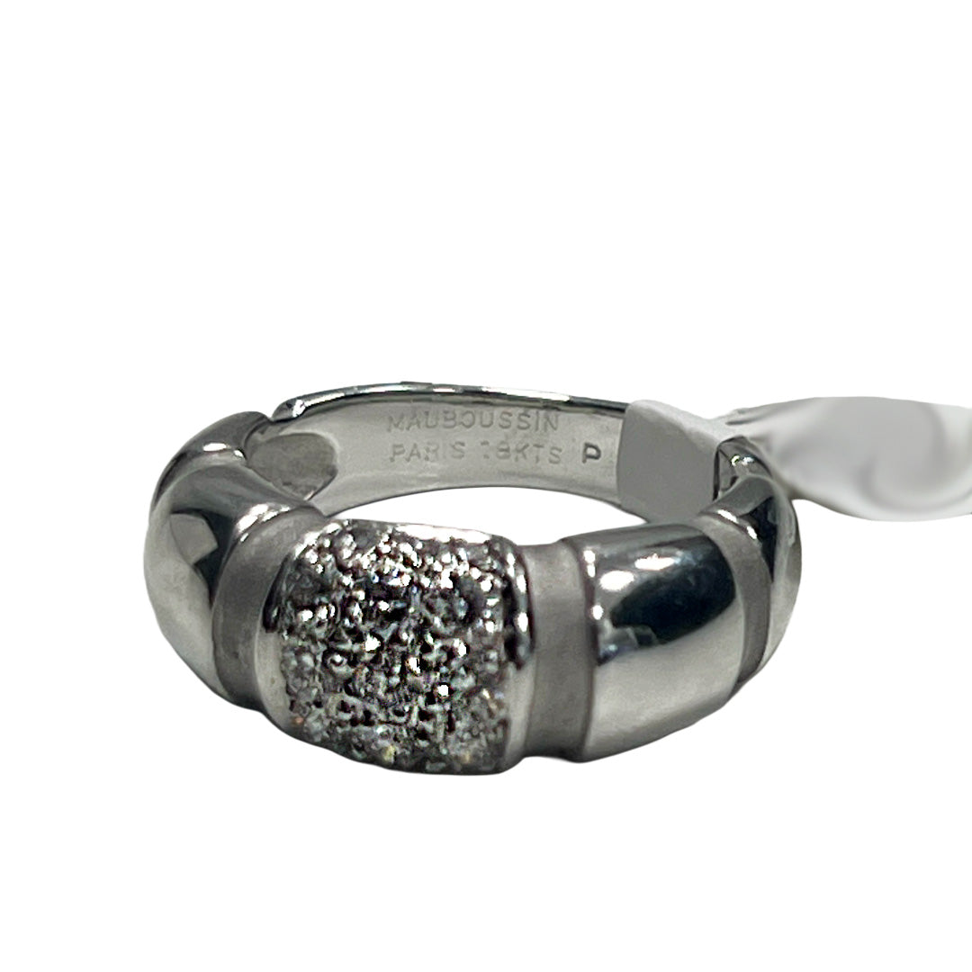 Pre-owned Mauboussin 18K White Gold Diamond Ring