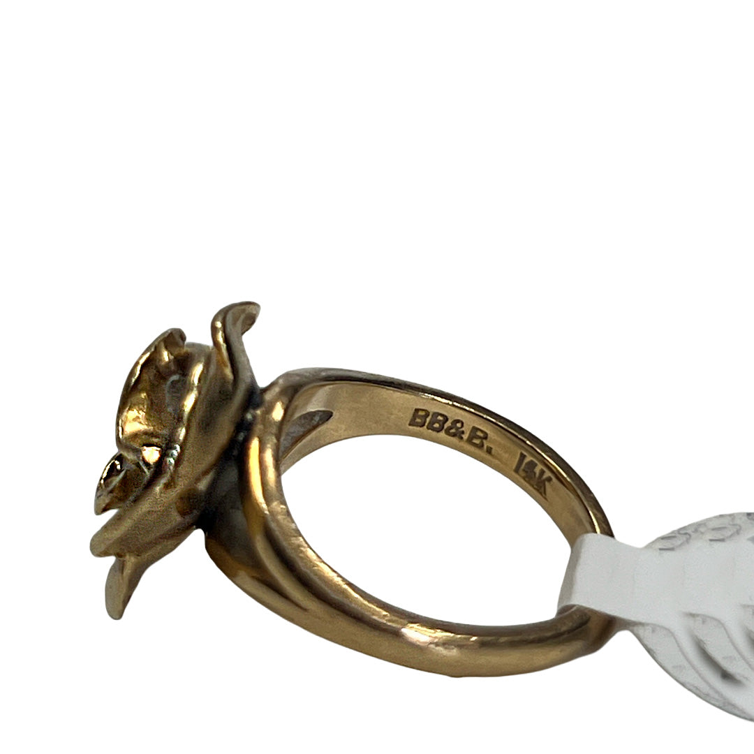 Pre-Owned BB&B 14K Yellow Gold Floral Ring - NAGI