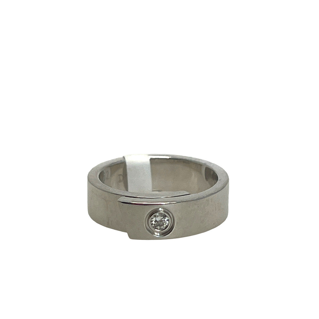 Pre-Owned Cartier 18K White Gold Ribbon Wrap Ring