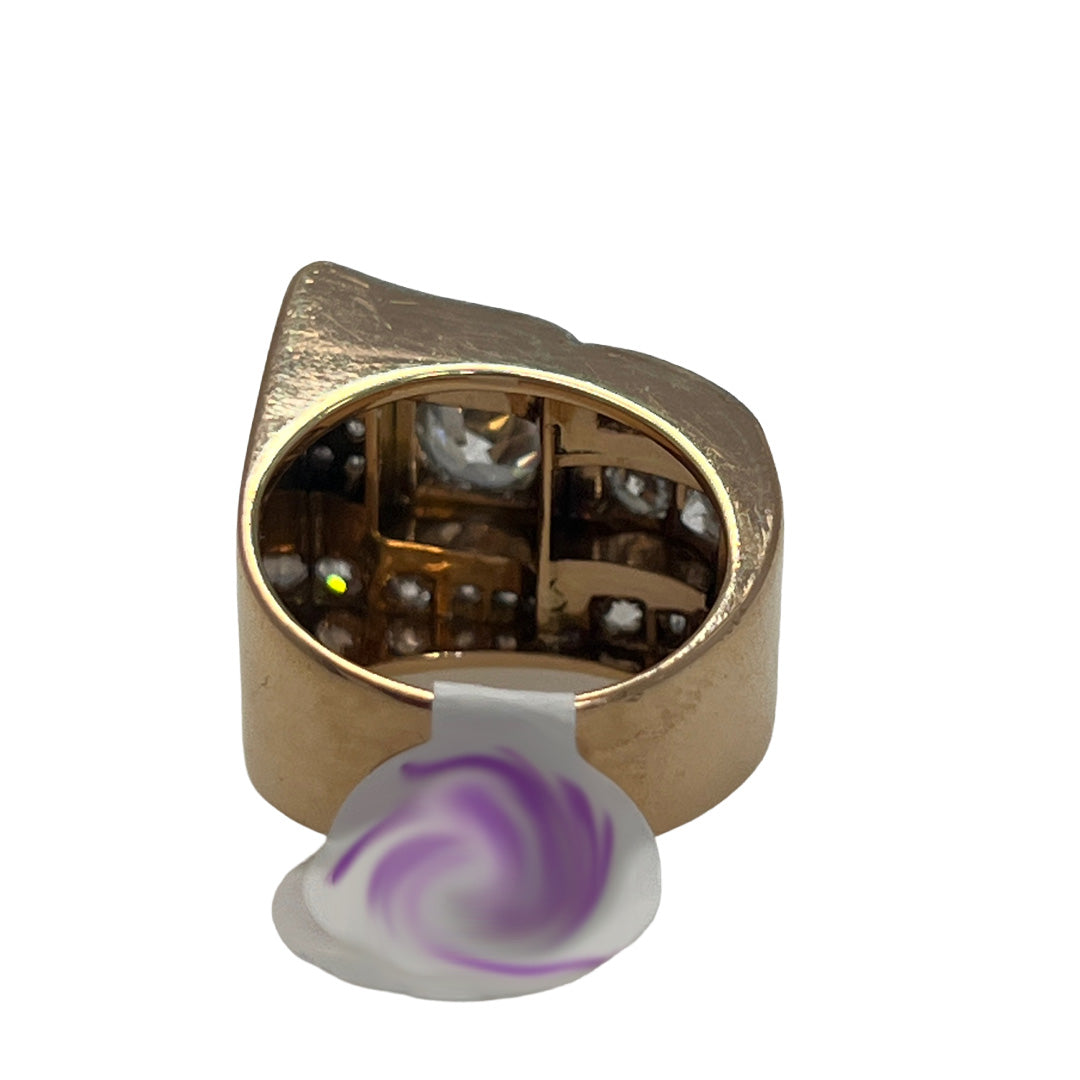 Pre-Owned 18K Two-Tone Antique Diamond Ring